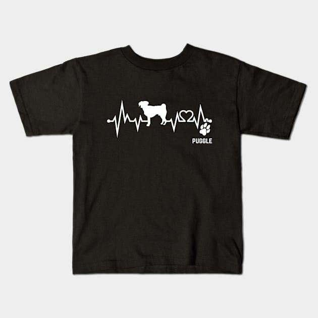 puggle heartbeat gift shirt Kids T-Shirt by Upswipe.de